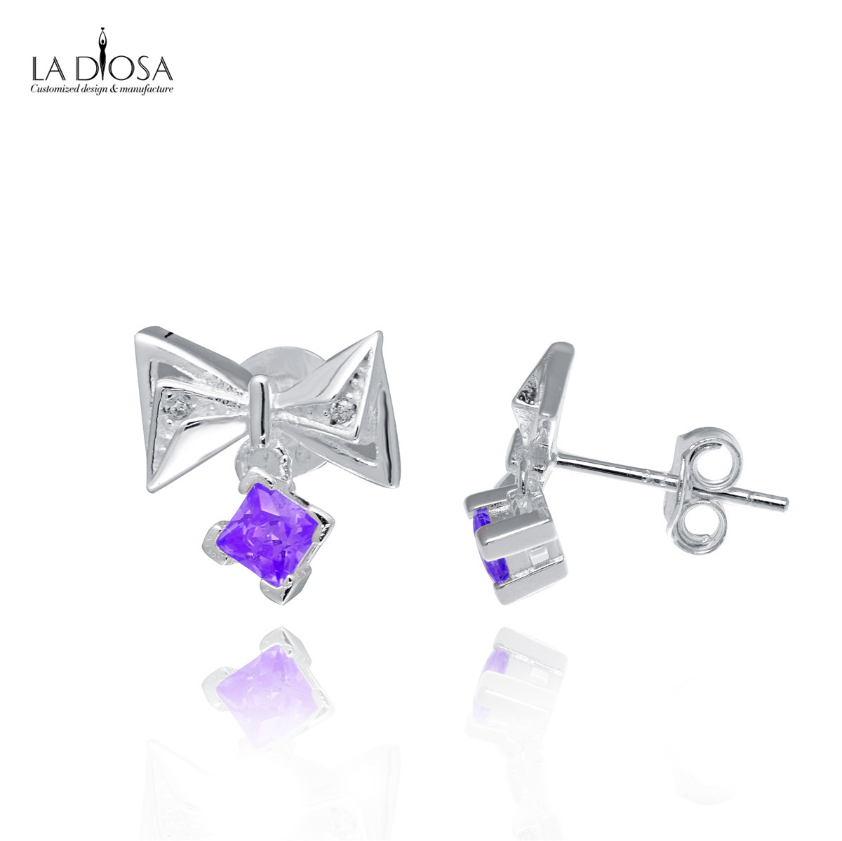 Purple Butterfly Earrings - ladiosa