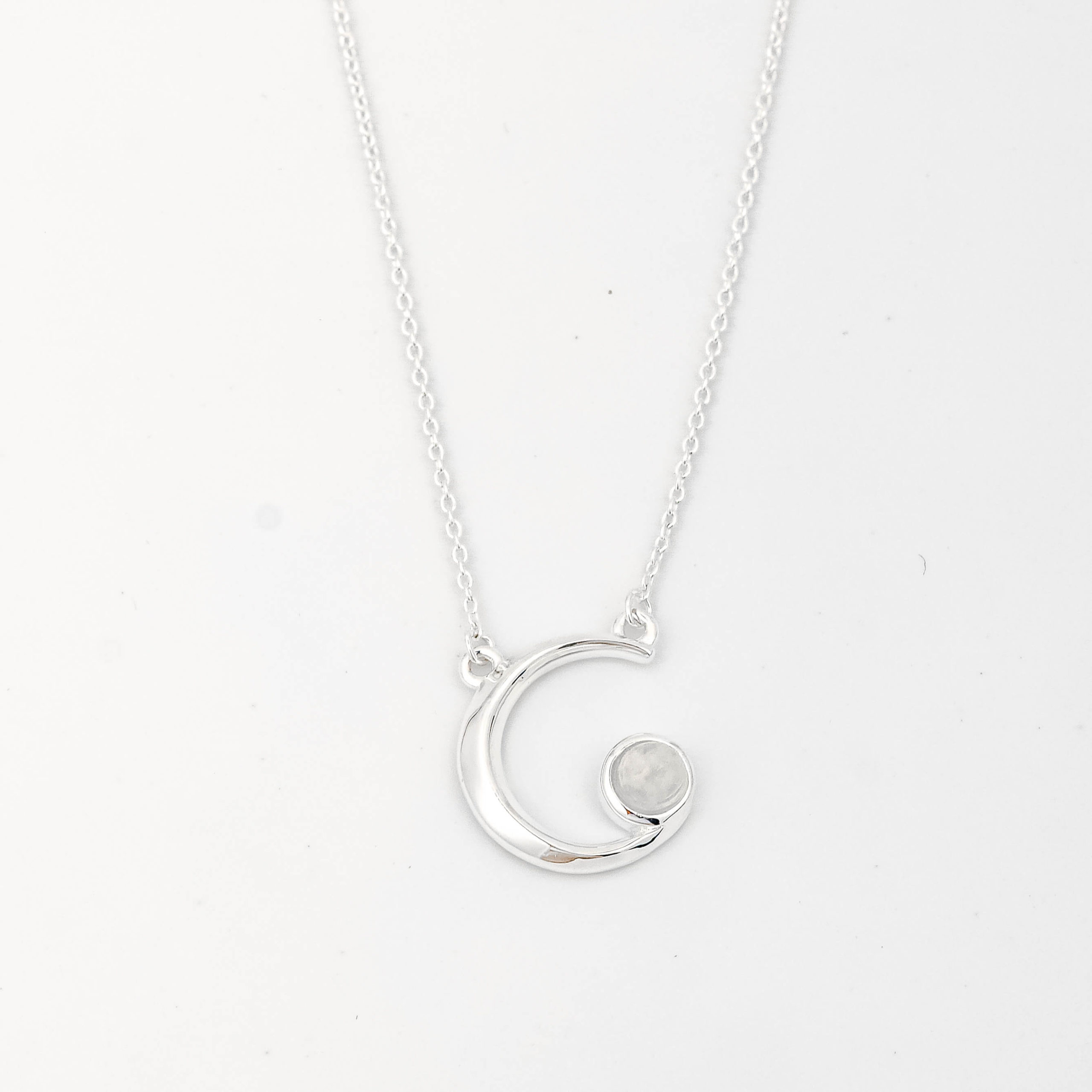 Moonstone Moon Necklace - ladiosa